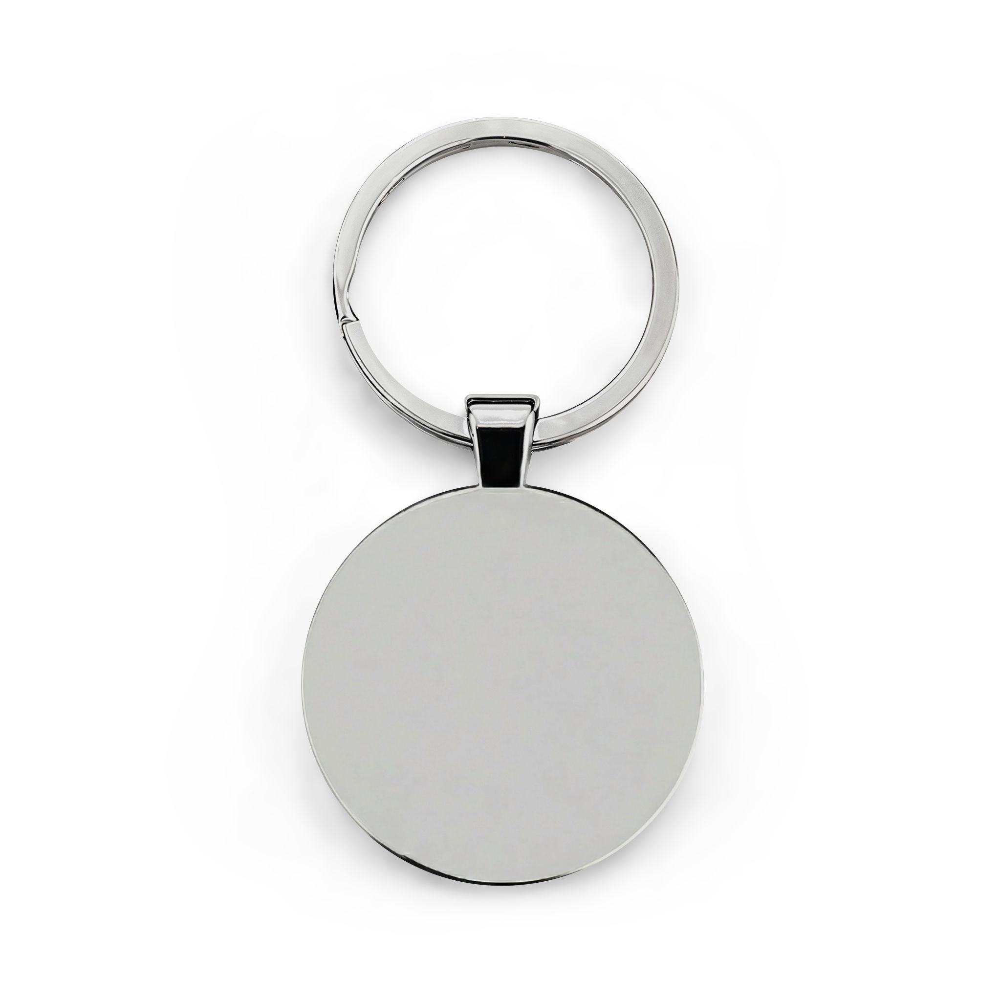 Botanical Heart Round Stainless Steel Keychain
