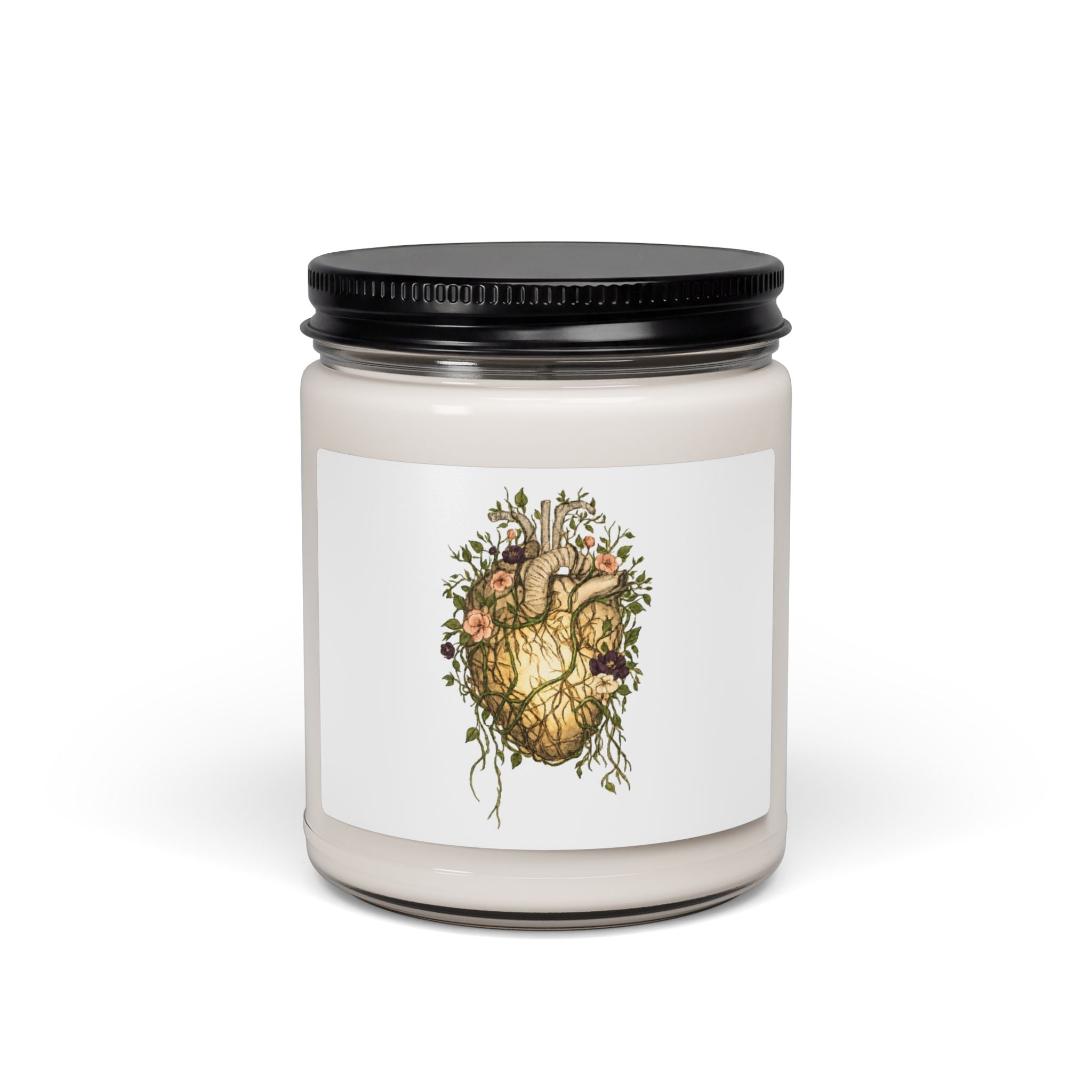Botanical Heart Candle | 9oz Soy Scented Jar