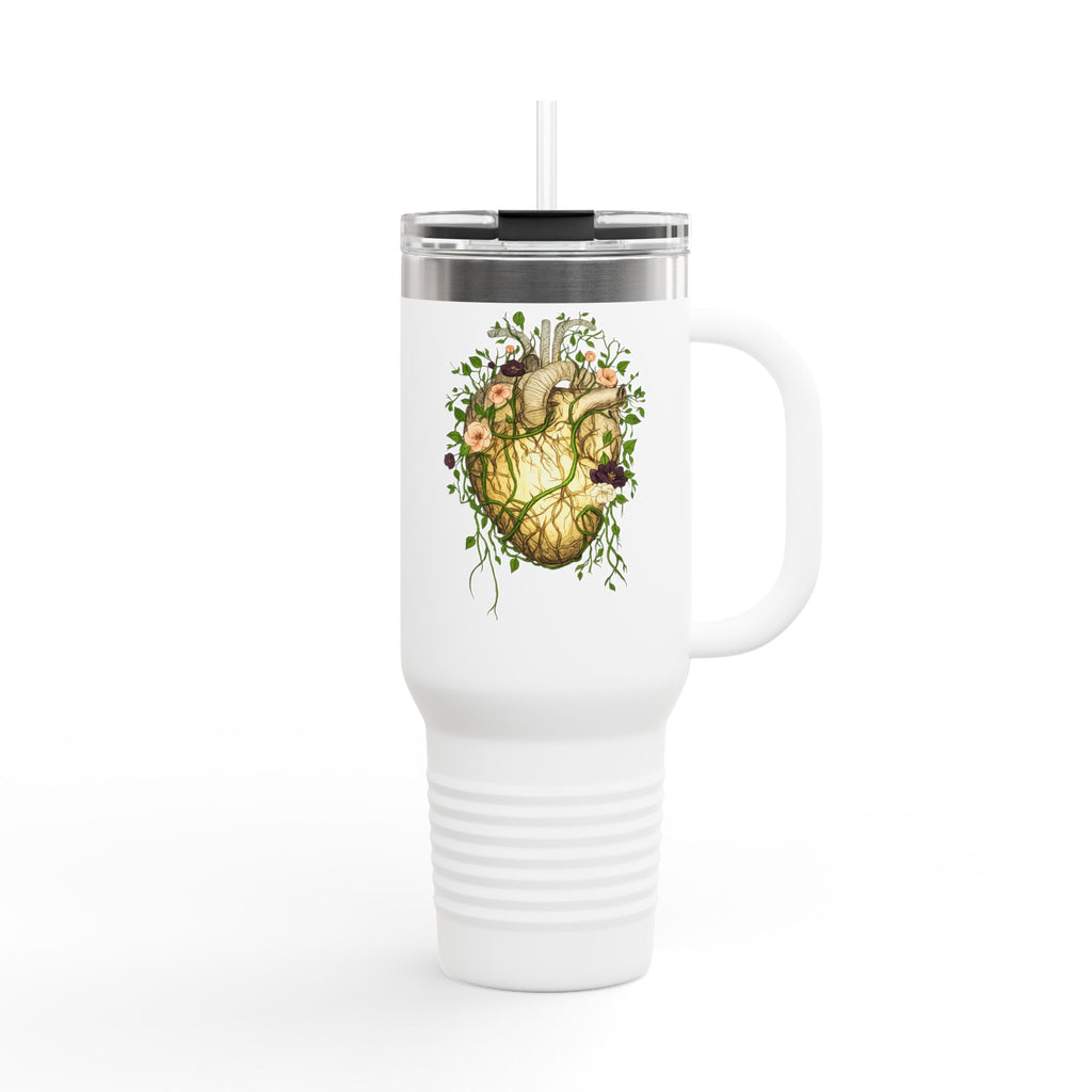 Botanical Heart Insulated Travel Tumbler (40 oz) -Teach Me How